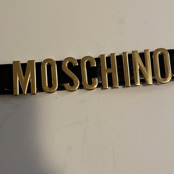 Moschino Accessories - MOSCHINO belt - Black with gold hardware